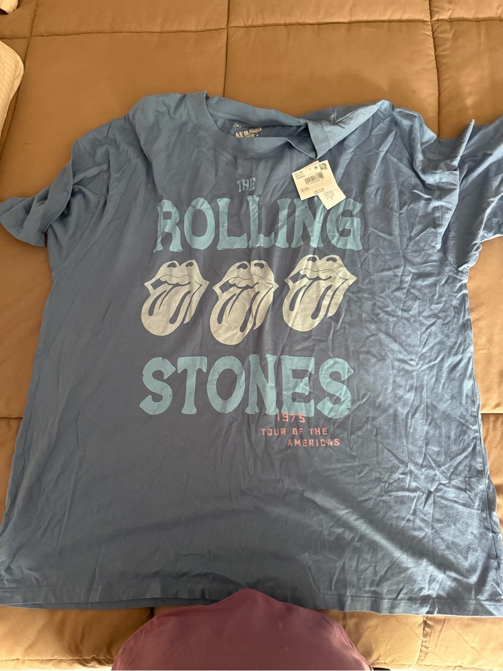 American Eagle Outfitters Blue Rolling Stones Graphic Tee